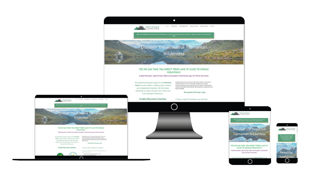 Cradle Mountain Coaches website development