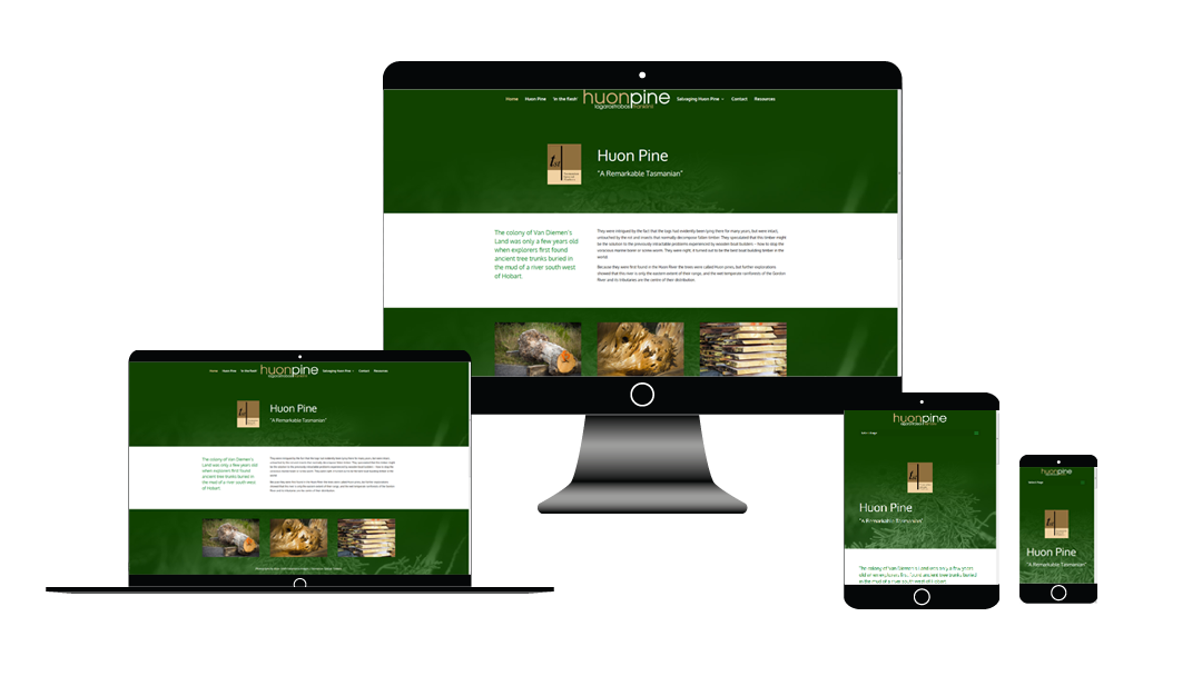 Huon Pine Website Development Tasmania